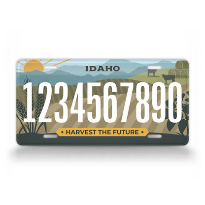 Personalized Idaho Harvest the Future License Plate