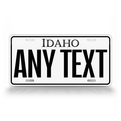 Custom Idaho Whiteout License Plate