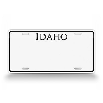 Custom Idaho Whiteout License Plate