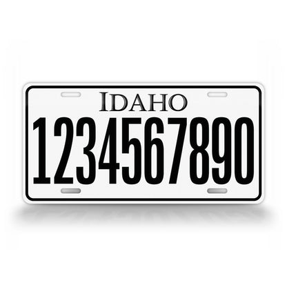 Custom Idaho Whiteout License Plate