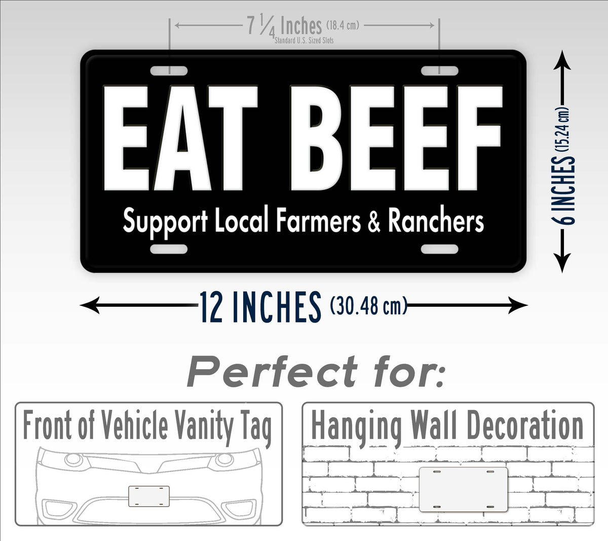 Eat Beef  Blackout License Plate