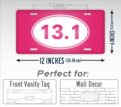 13.1 Half Marathon Runner License Plate