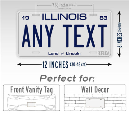 Personalized 1979-1983 Illinois State License Plate