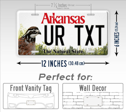 Custom Arkansas Wildlife The Natural State Personalized License Plate