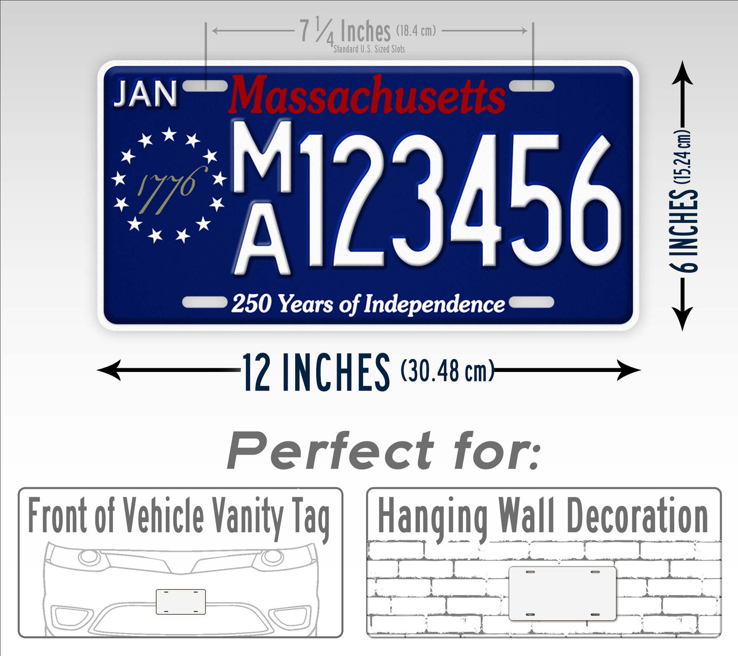 Massachusetts 250th Anniversary License Plate
