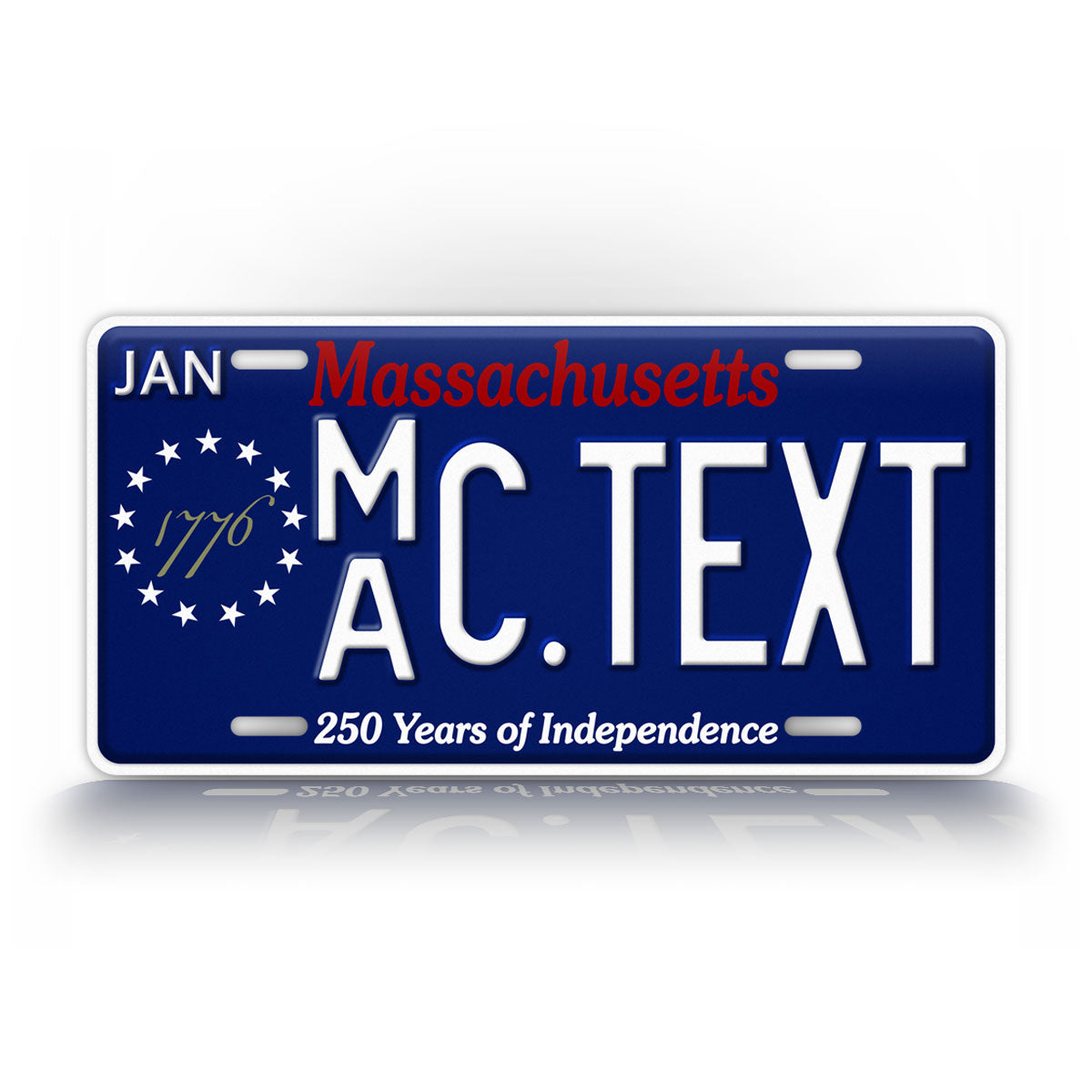 Massachusetts 250th Anniversary License Plate