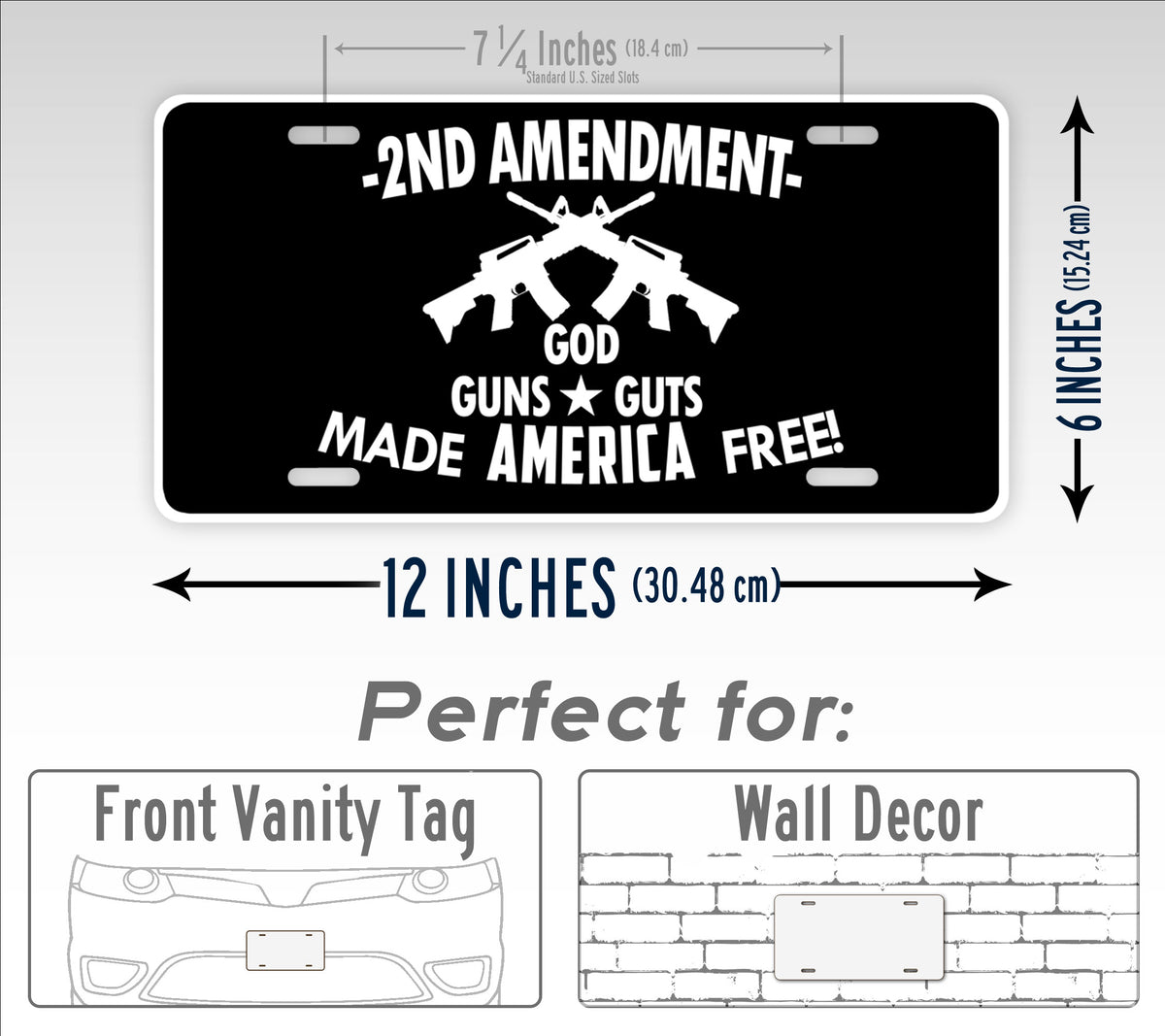 Gun Rights Bumper Sticker Gun Stickers 2nd Amendment God Guns Guts Decal - 6x5.25 Inch Vinyl Car ...