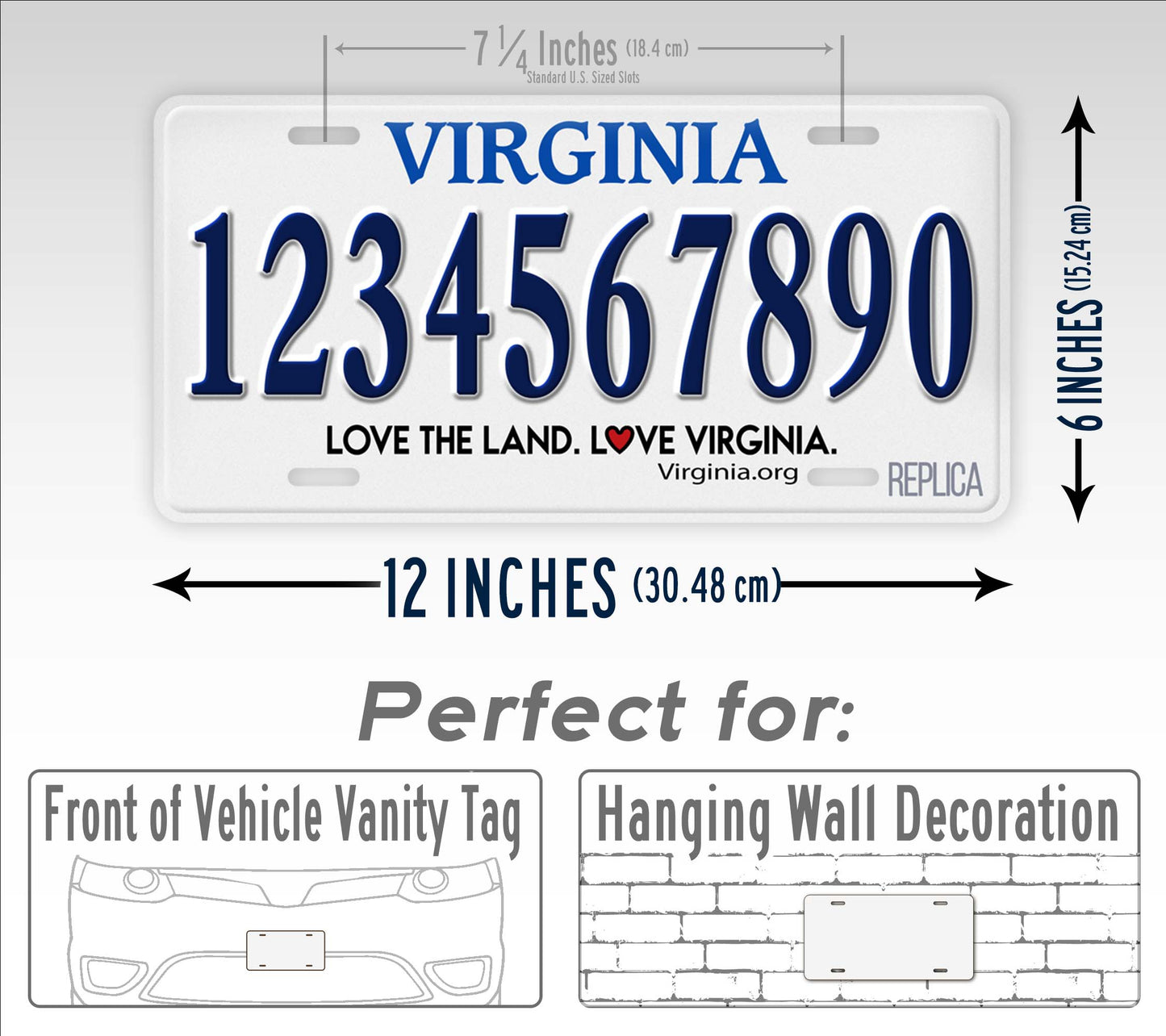 Personalized Virginia State Custom License Plate
