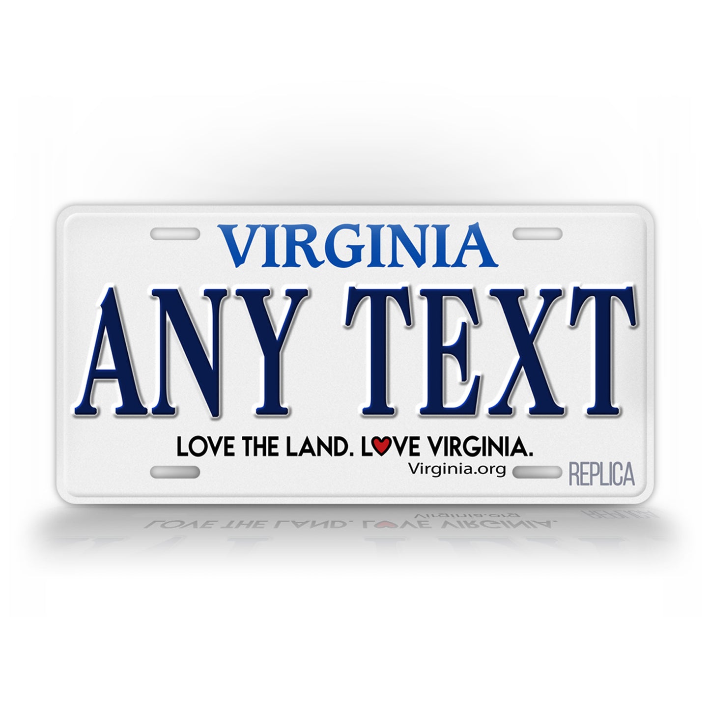 Personalized Virginia State Custom License Plate