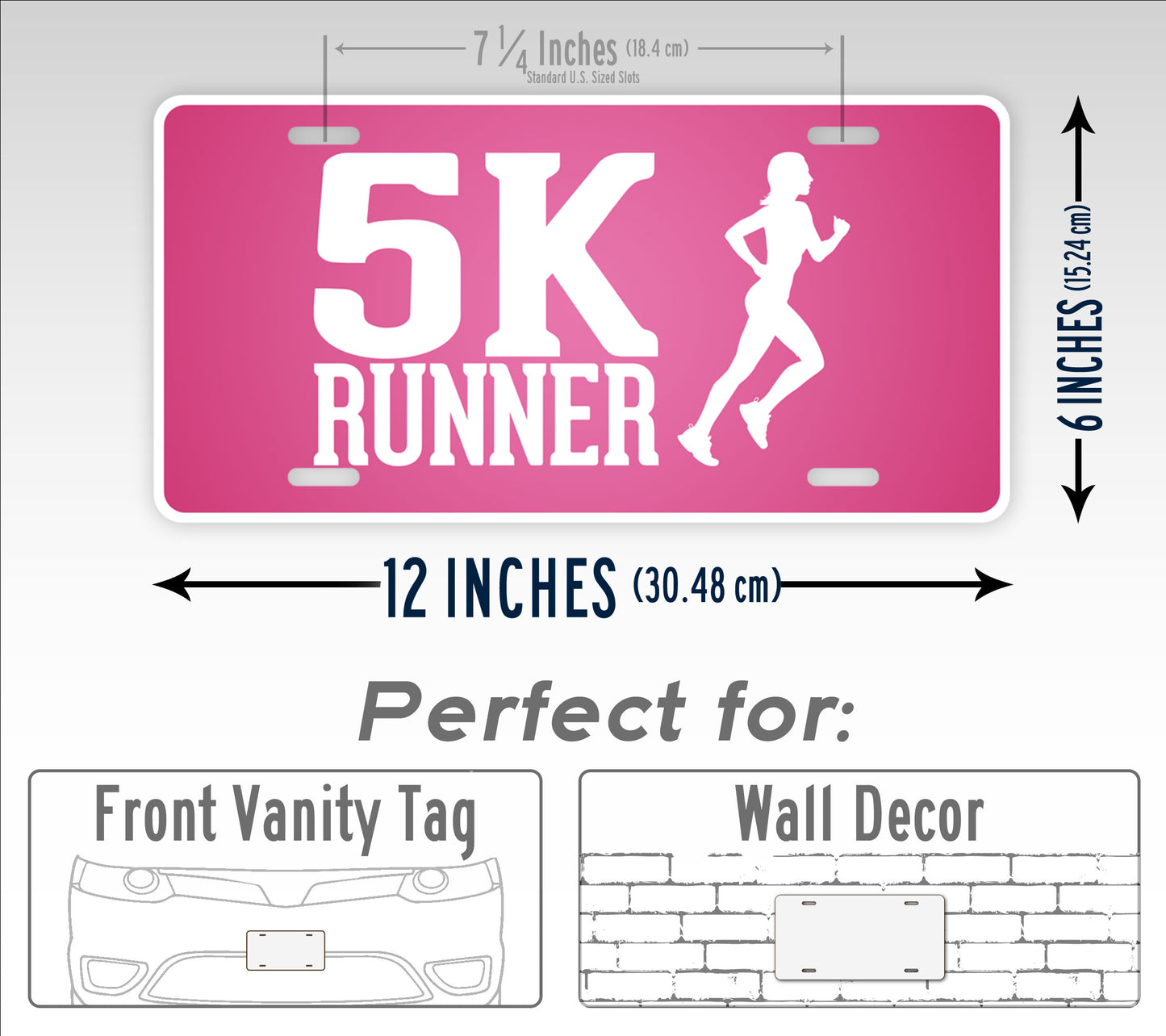 5K Runner License Plate