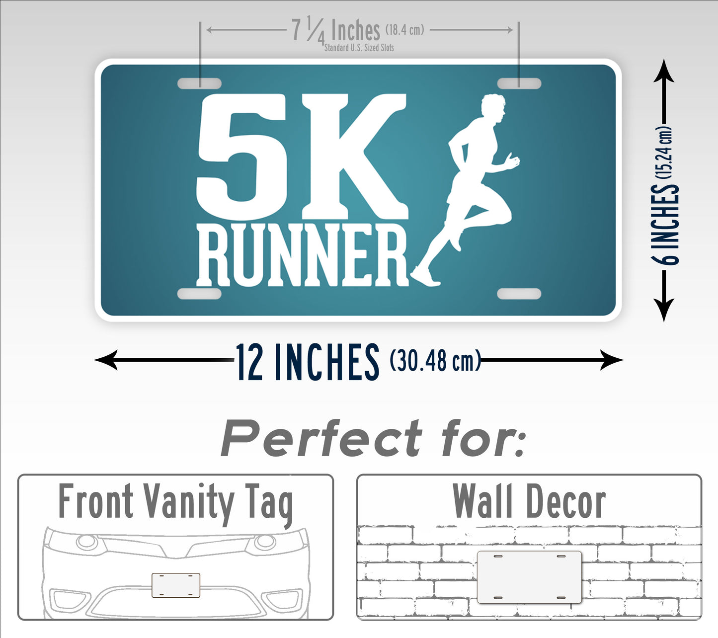 5K Runner License Plate