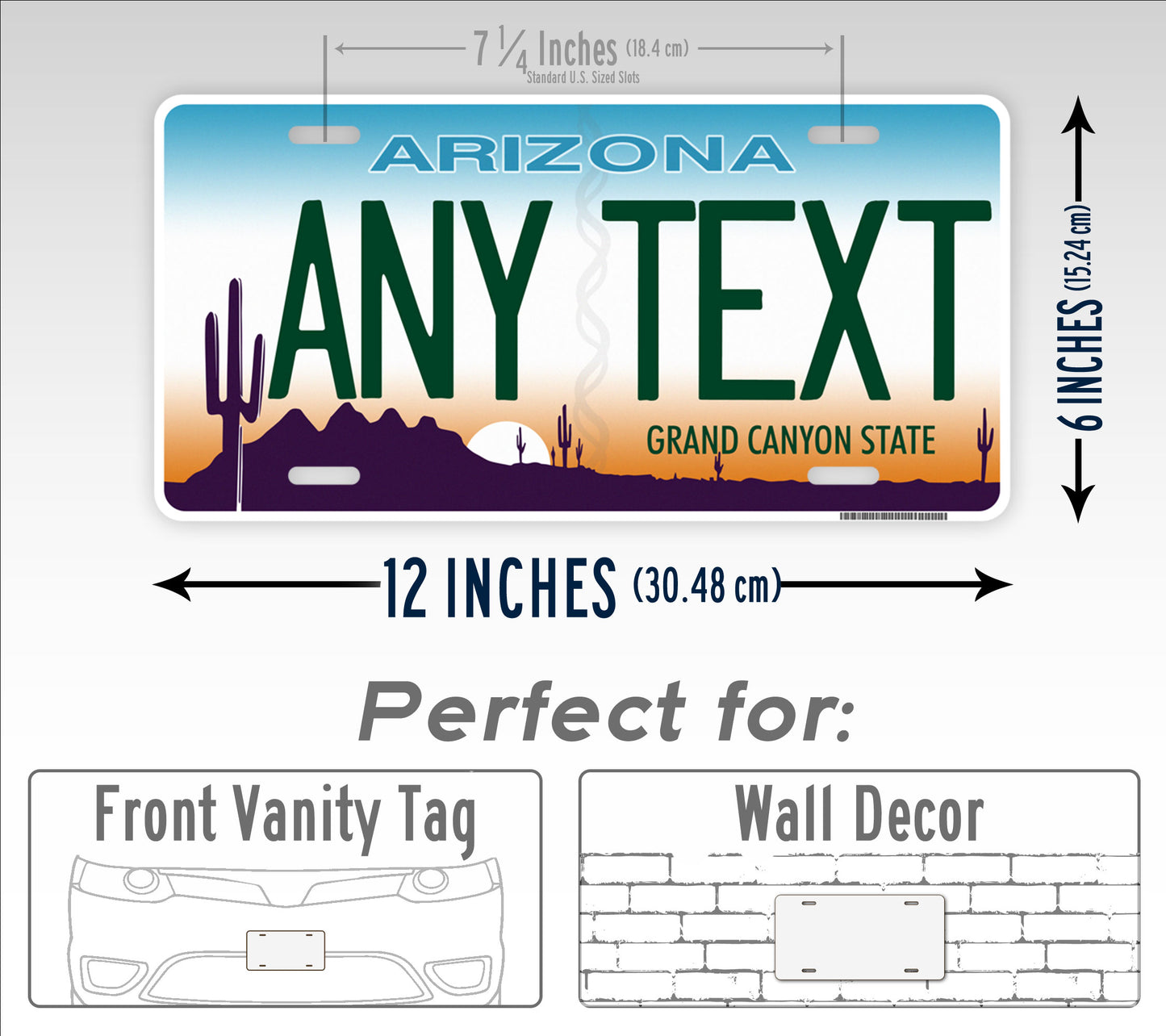 Personalized Arizona State Custom License Plate