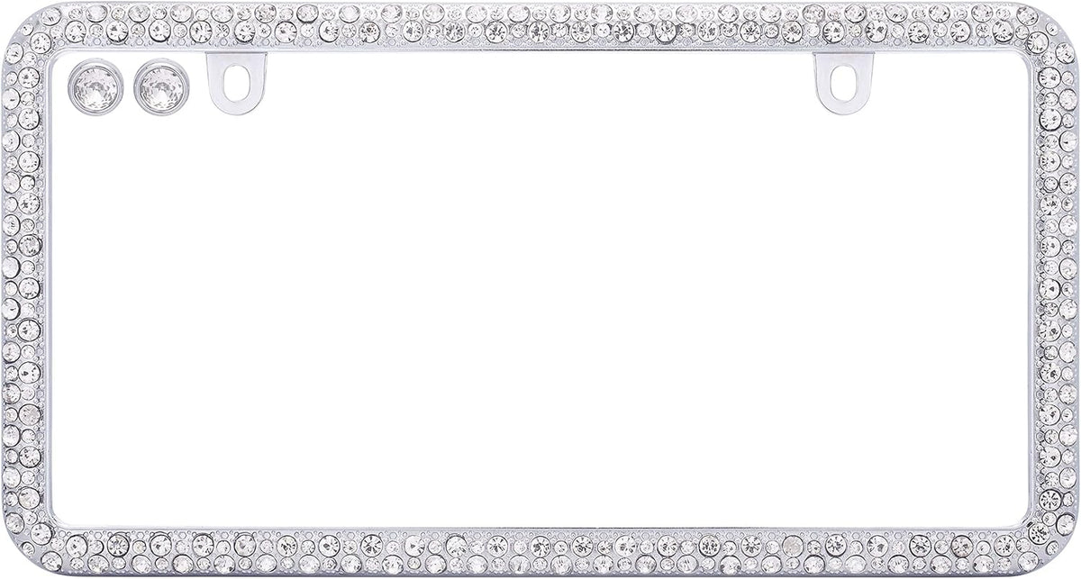 Rhinestone Diamonds Premium License Plate Frame