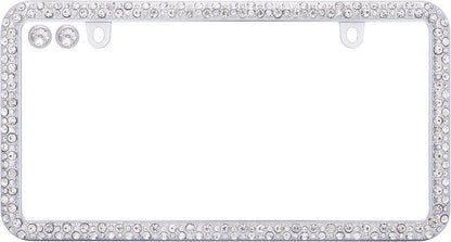 Rhinestone Diamonds Premium License Plate Frame
