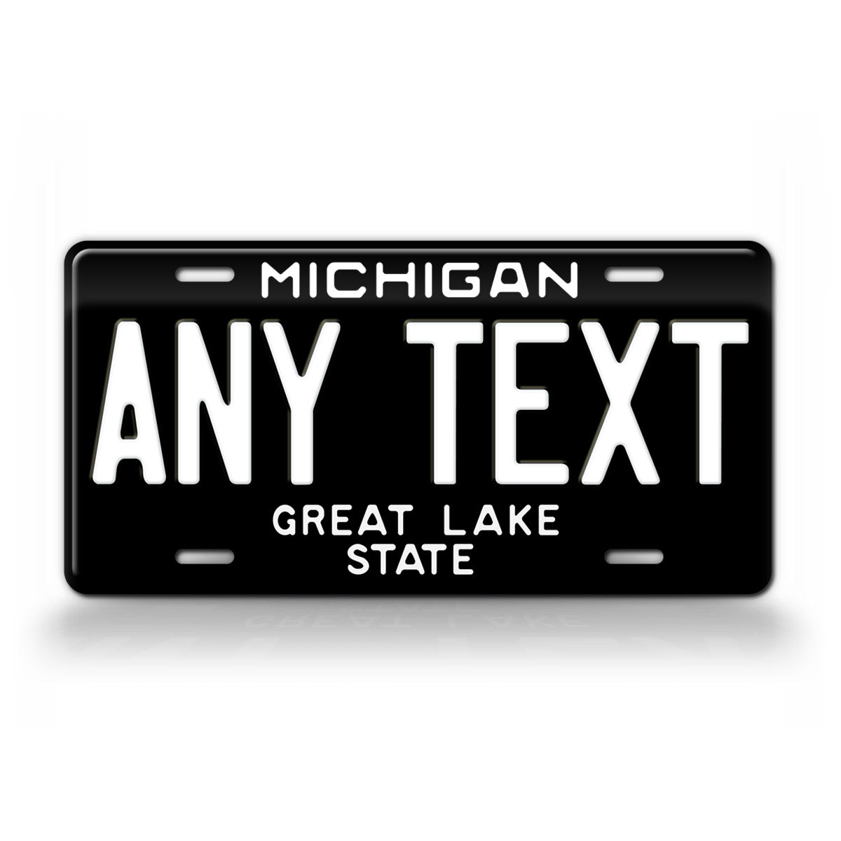 Blackout Michigan Great Lakes License Plate