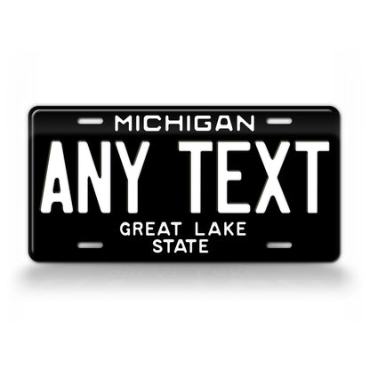 Blackout Michigan Great Lakes License Plate