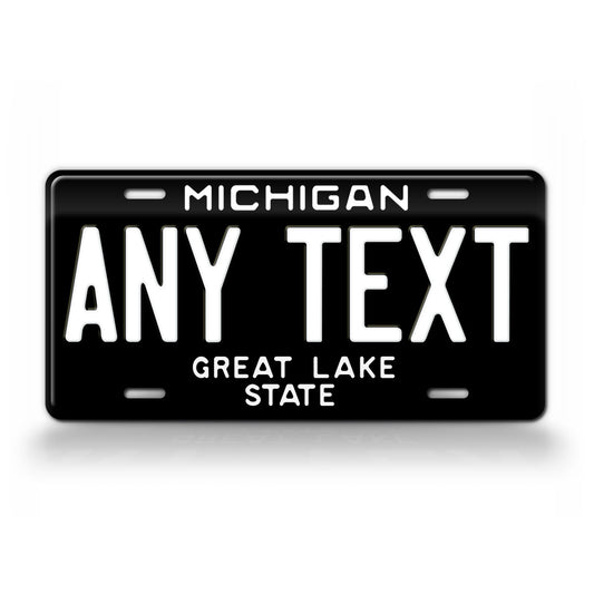Blackout Michigan Great Lakes License Plate
