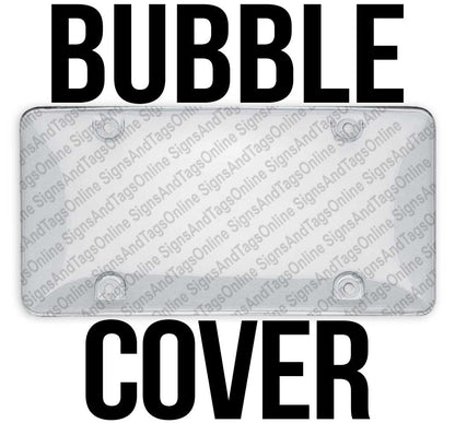 UV Protective Clear License Plate Bubble Cover