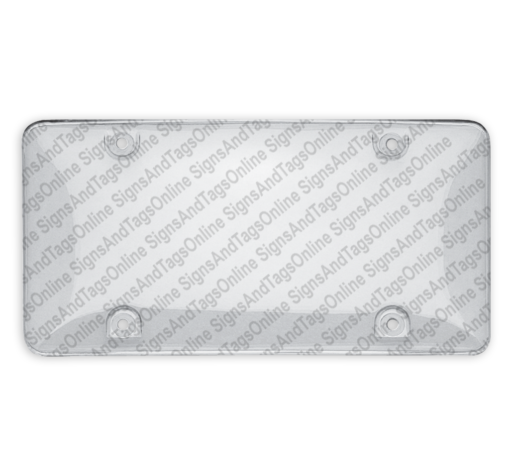 UV Protective Clear License Plate Bubble Cover