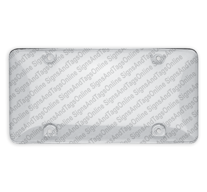 UV Protective Clear License Plate Bubble Cover