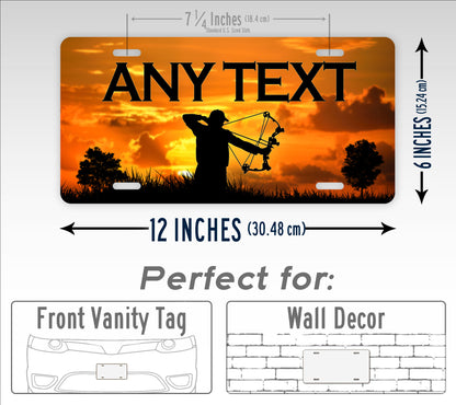 Custom Any Name Bow Hunter License Plate