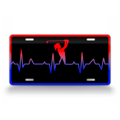 Woman Golfer License Plate