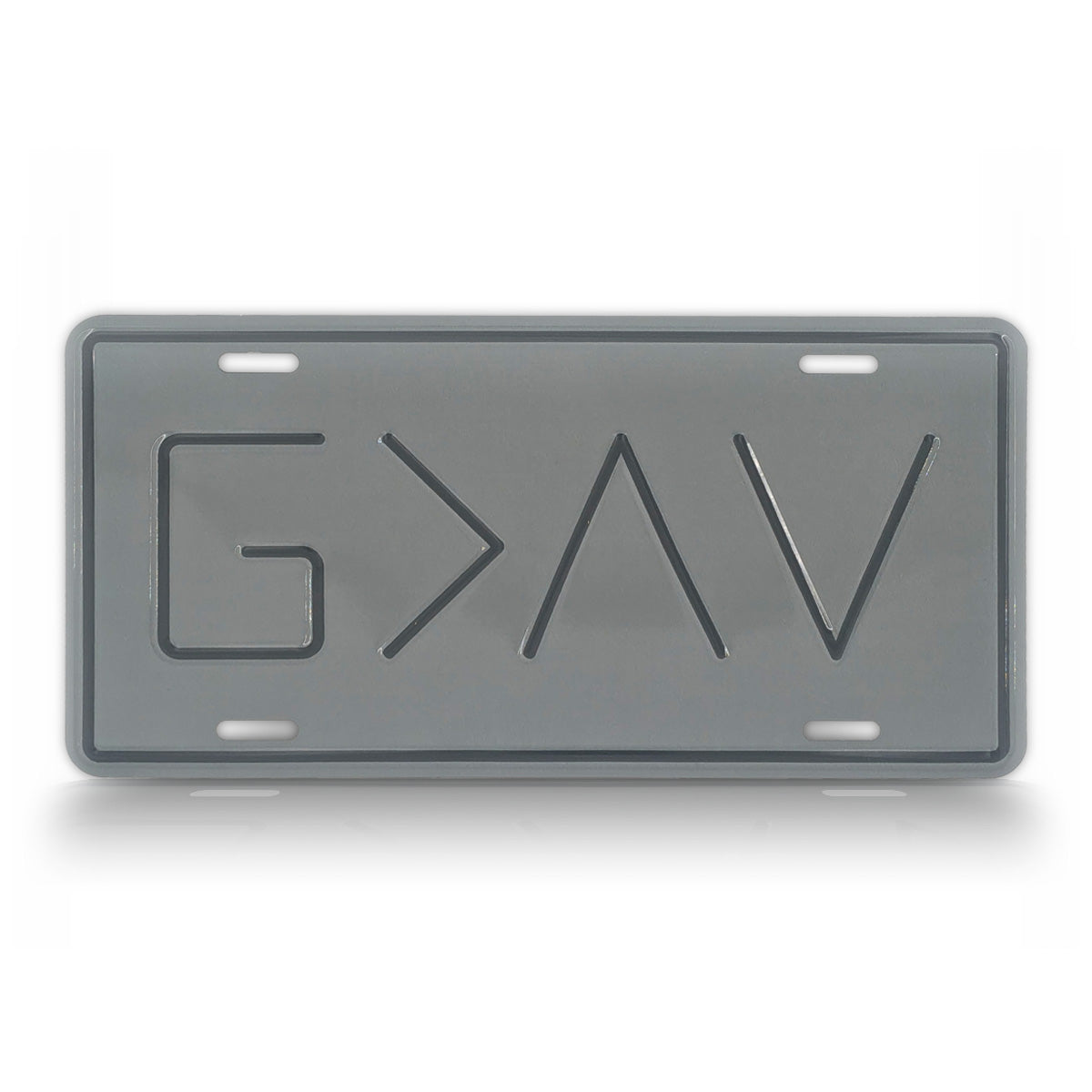 God Is Greater Than The Highs & Lows Embossed License Plate