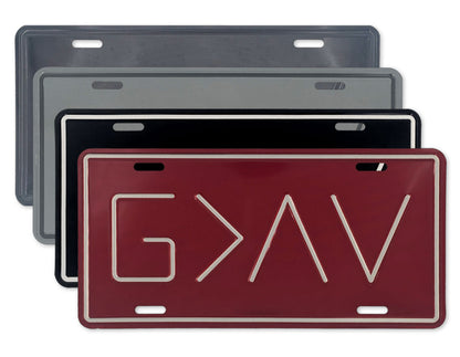 God Is Greater Than The Highs & Lows Embossed License Plate