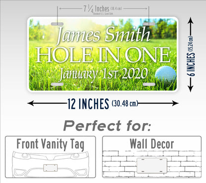 Custom Hole In One Golfing License Plate