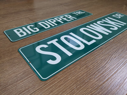 Personalized Custom Green Street Sign