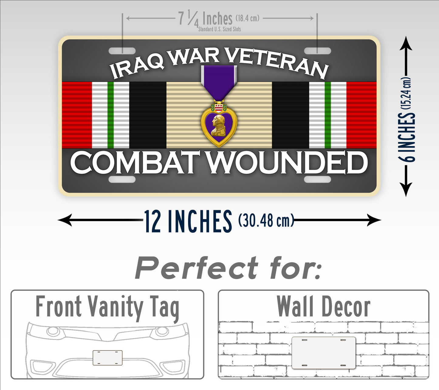 Operation Iraqi Freedom Veteran Combat Wounded License Plate