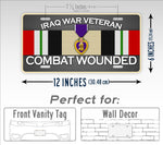 Operation Iraqi Freedom Veteran Combat Wounded License Plate