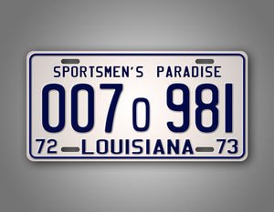JAws Sportsmens Paradise Louisiana License Plate
