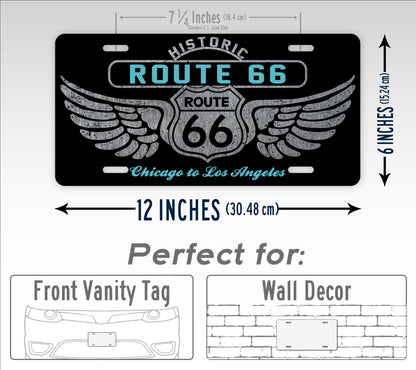 Historic Route 66 Mother Road Novelty License Plate