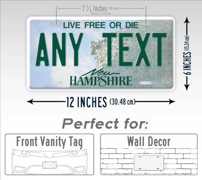 Personalized New Hampshire State Custom License Plate