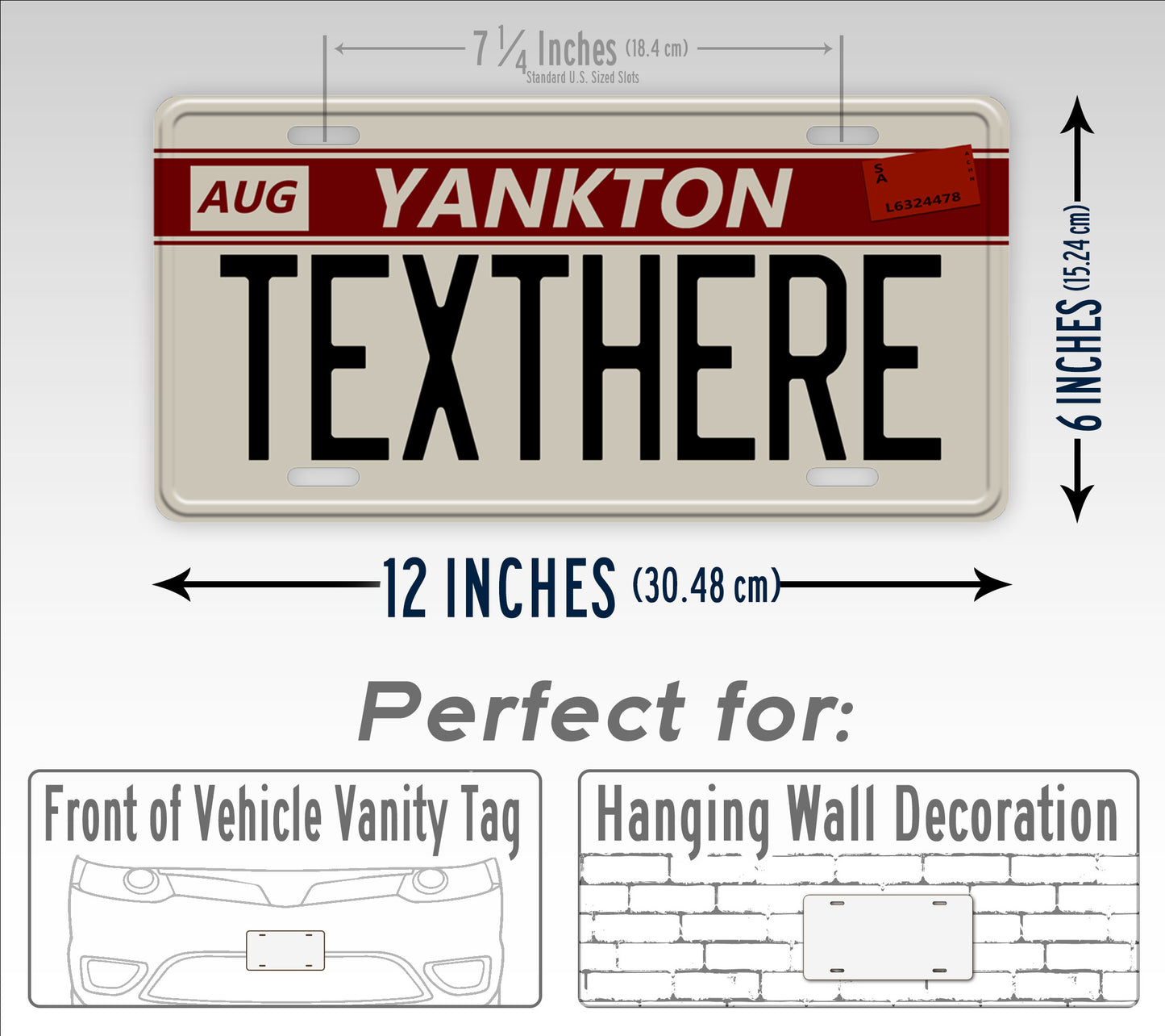 Novelty North Yankton Custom 6x12 License Plate