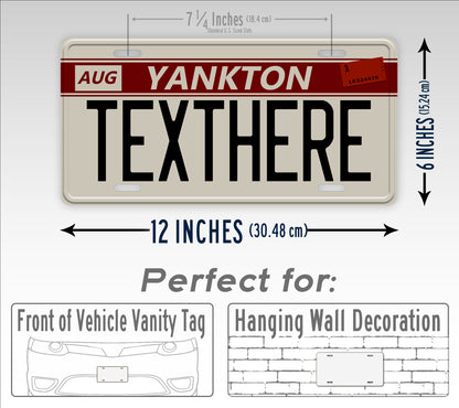 Novelty North Yankton Custom 6x12 License Plate