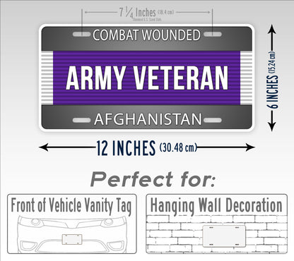 Personalized Combat Wounded Veteran License Plate