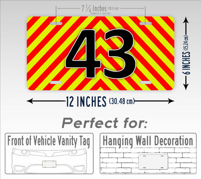 Personalized Custom Bright Emergency License Plate