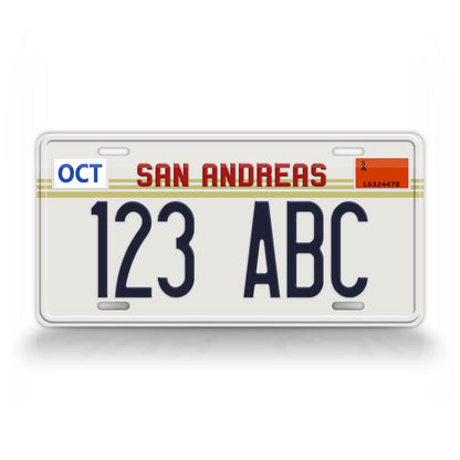 Novelty San Andreas No Sun Custom 6x12 License Plate