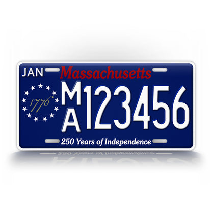 Massachusetts 250th Anniversary License Plate