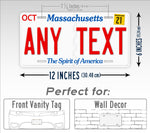 Personalized Massachusetts License Plate