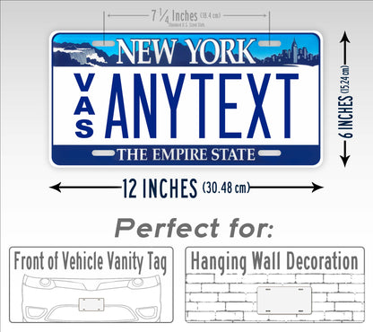 New York VAS Ambulance Replica License Plate