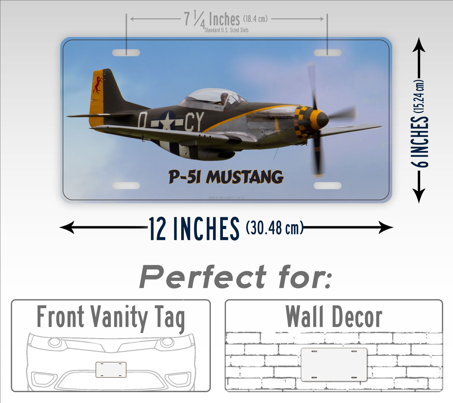 North American P-51D Mustang License Plate.