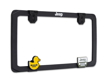 Black Jeep License Plate Frame With Duckies