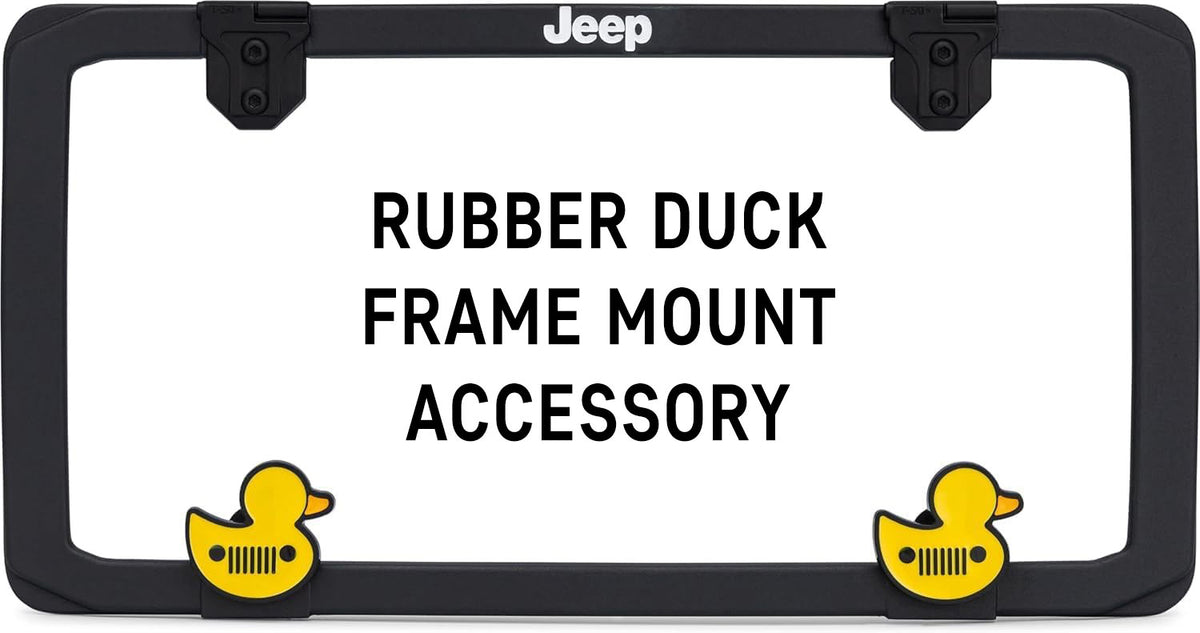 Black Jeep License Plate Frame With Duckies