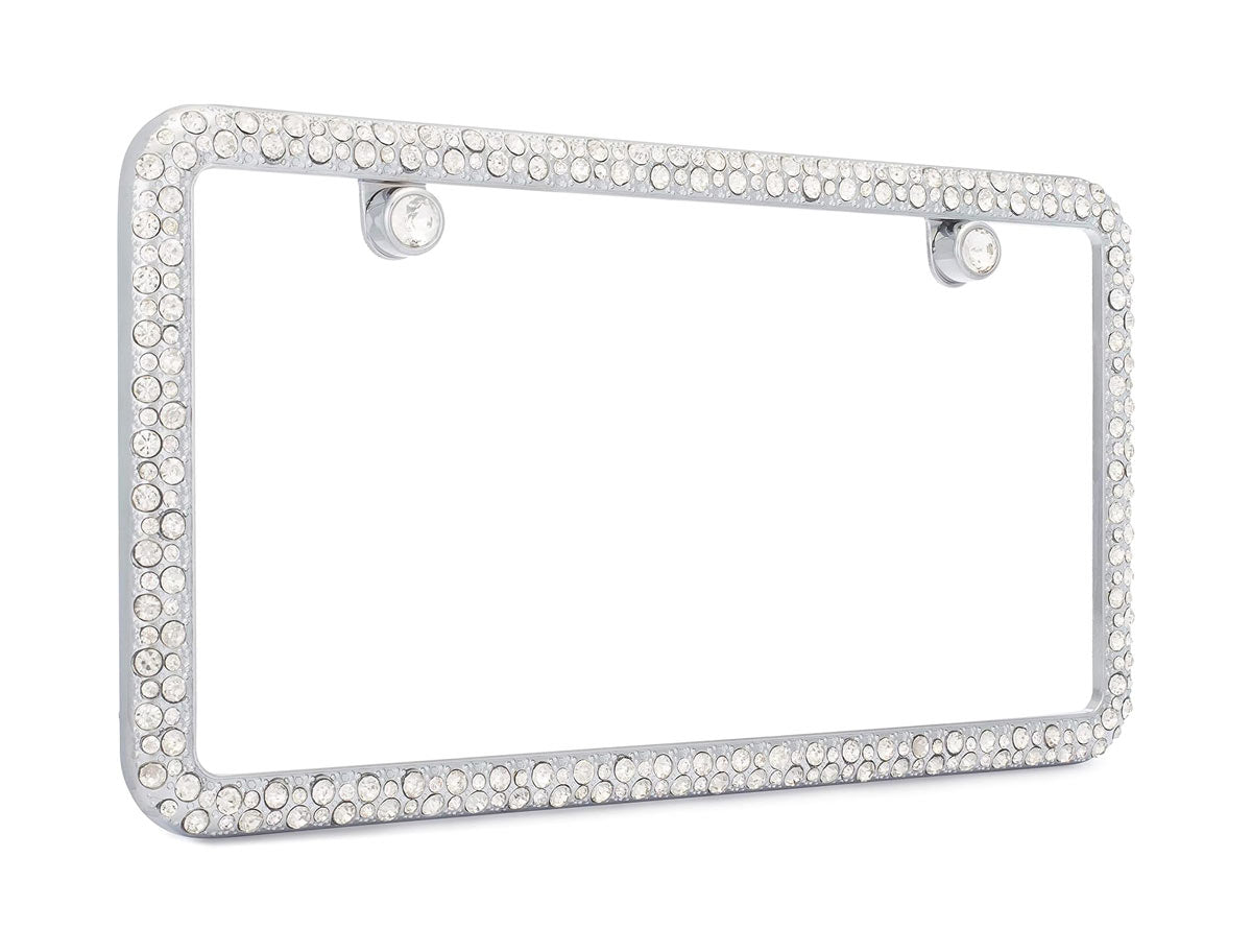 Rhinestone Diamonds Premium License Plate Frame