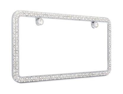 Rhinestone Diamonds Premium License Plate Frame
