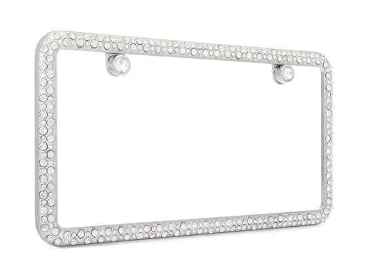 Rhinestone Diamonds Premium License Plate Frame
