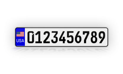 Personalized USA Euro Style License Plate